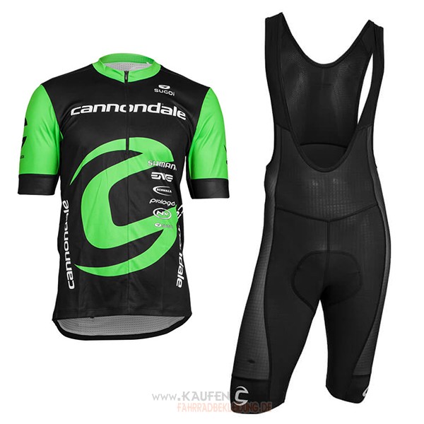 Cannondale Factory Rancing Kurzarmtrikot 2018 und Kurze Tragerhose Grun Undshwarz